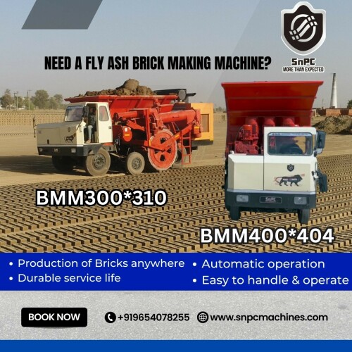 BMM400-404 is a fully automatic red clay brick making machine by Snpc companies. It can produce 24000 brick/hr with a reduction of 45%cost and natural resources like water, it requires only one-third of water for brick making as required during manual production. This machines requriesa fuel consumtion of 16-18 litres/hr for its working. Raw material needed for its working can be mud, clay or mixture of clay and flyash. This machine is widely used by itta Bhatta, brick making factories or brick kiln and clay brick manufacturers around the globe. 
8826423668
https://snpcmachines.com/brick-machines/bmm400