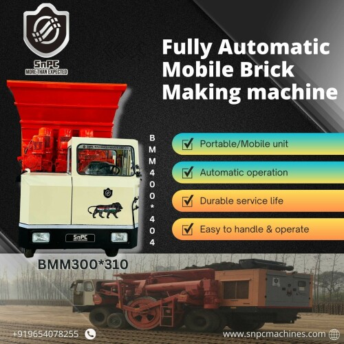 BMM400-404 is a fully automatic red clay brick making machine by Snpc companies. It can produce 24000 brick/hr with a reduction of 45%cost and natural resources like water, it requires only one-third of water for brick making as required during manual production. This machines requriesa fuel consumtion of 16-18 litres/hr for its working. Raw material needed for its working can be mud, clay or mixture of clay and flyash. This machine is widely used by itta Bhatta, brick making factories or brick kiln and clay brick manufacturers around the globe. 
8826423668

https://snpcmachines.com/brick-machines/bmm400