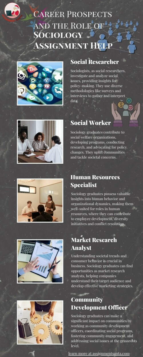 Discover the significance of sociology, its exciting career opportunities, and the benefits of seeking expert assistance for assignments in this insightful piece. To know more details visit here: https://www.assignmentsanta.com/service/sociology-assignment-help
