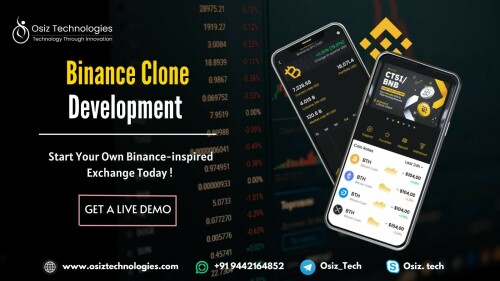 When it comes to Binance Clone development services, Osiz Technologies is a name you can trust. As a leading provider in the field of cryptocurrency and blockchain solutions, Osiz Technologies has a proven track record of delivering innovative and reliable products and services. With a team of experienced developers and industry experts, Osiz Technologies specializes in Binance Clone development. They have in-depth knowledge of the underlying technologies and are well-versed in creating powerful and secure crypto exchange platforms.

To get More information
https://www.osiztechnologies.com/binance-clone-script
Get an Experts Consultation!
Call/Whatsapp: +91 9442164852
Telegram: Osiz_Tech
Skype: Osiz.tech
