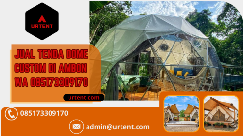 Butuh tenda dome custom untuk keperluan khusus Anda? Kami siap melayani Anda di Ambon. Kami menawarkan tenda dome berkualitas tinggi yang dapat disesuaikan sesuai dengan kebutuhan Anda.

Dengan beragam ukuran, warna, dan desain, kami dapat membantu Anda mewujudkan ide Anda menjadi tenda yang unik dan sesuai dengan visi Anda. Tenda dome custom kami ideal untuk acara, pameran, atau keperluan khusus lainnya.

Hubungi kami melalui WA di 085173309170 atau email admin@urtent.com untuk informasi lebih lanjut dan pemesanan. Percayakan kebutuhan tenda Anda kepada kami, dan kami akan memberikan solusi yang sesuai dengan preferensi Anda. Tunggu apa lagi? Segera hubungi kami dan miliki tenda dome custom impian Anda!