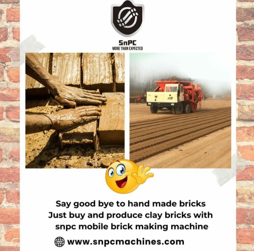 Say good bye to hand made bricks. Just buy and produce clay bricks with SnPC mobile brick making machine, BMM410 fully automatic and mobile brick making machine with best features and affordable prices in Kharkhuda, Haryana. There are 4 main types of Snpc brick making machines are BMM410, BMM310, BMM160 and SBM180 produce bricks according to their capacities and fuel consumption. 

https://snpcmachines.com/

#snpcmachines #brickmakingmachine #constructionmachinery #brickmachine #BMM410 #BMM310 #mechanicalwork #heavymachinery