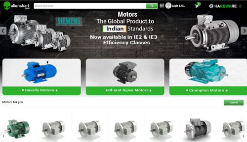 Alienskart is one of the best online hub in India with largest varitey of commerical equipments i.e. motors, gearboxes, switchgear, lubricants and many more. It is an all-in-one industrial shopping app. SnPC electric motors are exclusively available at Alienskart Web. Different brands like Havells, Crompton, ABB are out partners. It is very easy and cost effective to shop from Alienskart Web. Equipments are even customized according to customer's need. Get all your industrial equipment from one place and and give yourself a very fresh approach to shopping. 

https://alienskart.com/

#SnpcElectricMotors #PowerfulPerformance #EfficientMachinery #EngineeredforExcellence #EnhanceProductivity #ReliablePerformance #IndustrialSolutions #PrecisionEngineering #QualityAssured #AlienskartExclusive