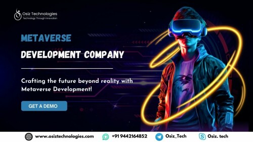 Looking for a reliable #Metaverse development company? #Osiz is your answer. 

We are a top-notch firm in the #USA, specializing in metaverse development services, including metaverse event platform development and #game development. Unlock the potential of interconnected realities with our expert team dedicated to shaping the next frontier of #technology.

Explore the future with Osiz today >> https://bit.ly/3nj9aMw

#metaversedevelopment #metaversecompany #virtualrealitytech #nextgendev #futuretech #immersiveexperience #techinnovation #digitaltransformation #vrdevelopment #emergingtechnology #Uk #India