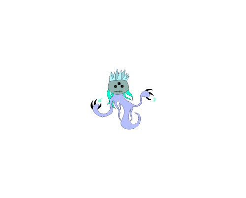 The frozen spirit pokemon
[ice, ghost]
It has a high speed (35 mph) and a great attack as well as being more likely to dodge an attack due to being able to spread its body apart like you see in the image above. It evolved from Icekit at level 15+ with a ghost stone after fainting at least 3 times after owning it. It's 4'3.