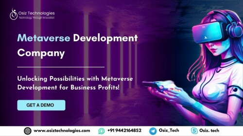 Osiz Technologies a leading #Metaverse Development Company, providing a diverse range of services backed by comprehensive expertise. 

With our metaverse app development capabilities, we're poised to transform your innovative ideas into tangible digital realities. Reach out today to explore our offerings >> https://www.osiztechnologies.com/metaverse-development-company

#MetaverseDevelopment #Innovation #DigitalTransformation #DigitalWorlds #DigitalReality #FutureBusiness #MetaverseBusiness #Usa #Uk #VirtualReality #India