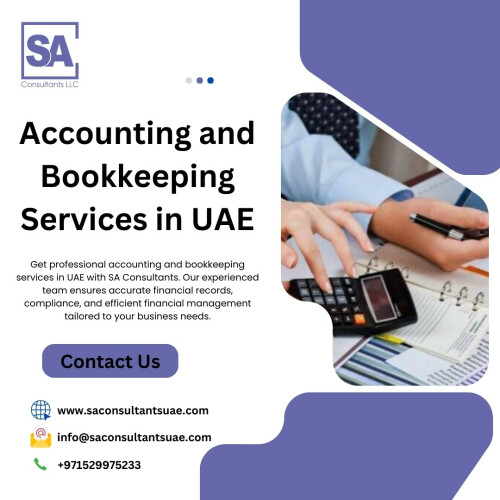 Get professional accounting and bookkeeping services in UAE with SA Consultants. Our experienced team ensures accurate financial records, compliance, and efficient financial management tailored to your business needs.
Learn more: https://saconsultantsuae.com/accounting-and-bookkeeping-services-in-dubai/