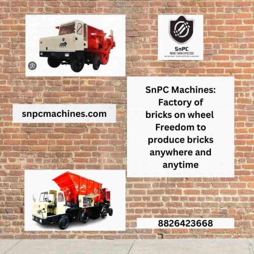 Fully automatic mobile brick making machine by SnPC Machines, First of its kind of machine in the world, our brick-making machine moves on wheels like a vehicle and produces bricks while the vehicle is on move. This allows kiln owners to produce bricks anywhere and anytime, as per their requirements. Fully automatic Mobile brick-making machine can produce up to 12000 bricks/hour with a reduction of up to 45% in production cost in comparison with manual and other machinery as well as 4-times (as per testing agencies report) more in compressive strength with standard shape, sizes and another extraordinary provision exist i.e. (that is) machine produced several brick sizes and it can be changed as per customer requirements from time to time. SnPC machines India is selling 04 models of fully automatic brick making machines: BMM160 brick making machine,BMM310, BMM400, and BMM410, (semi-automatic and fully automatic ) to the worldwide brick industry which produce bricks according to their capacities and fuel requirements. Raw material required for these machines is mainly clay, mud, soil or mixture of both. These moving automatic trucks are durable and easy to handle while operating. These machines are eco-friendly and budget-friendly as only one-third of water as compared to other methods is required and minimum labour is enough for these machines. We are offering direct customers access to multiple sites in both domestic and international stages, so they can see the demo and then will order us after satisfaction.
For order or queries: 8826423668

https://snpcmachines.com/

#SnPCMachines #brickmakingmachineIndia #constructionmachinery #Brickmachine #constructionmachinery #topqualitybricks