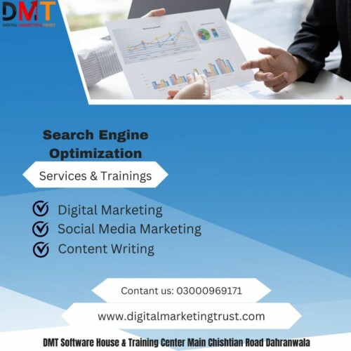 We are providing the services and training of Digital Marketing, Web Development, SEO, SMM, Email Marketing, Facebook Ads, Google Ads, Content Writing and Social Media Optimization based in Pakistan and all over world. For further information visit our website.www.digitalmarketingtrust.com
Contact us.03000969171