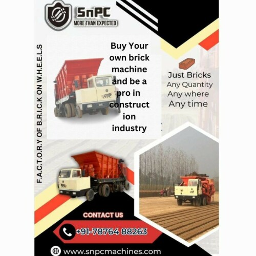 Speed up your brick production with world best brick making machines i.e. BMM410, BMM310 and BMM160 by SnPC Machines India. Brick making machine with latest technology and a very fast production speed according to today era construction industry requirements. Construction Industry is one of the fastest growing industry and secure a very bright future, hence it deserve better equipment but also keep in mind not to harm nature due to its growth. One and only solution for all these problems is SnPC Machines. Fully automatic clay brick making machine with moving technology saves time, natural resources and budget-friendly as well. These machines require only one-third of the water as used in other methods. These machines give kiln owner freedom to produce bricks anywhere, anytime and in any quantity according to their requirements. SnPC Machines supplies its products all across the world. Customers can order from any country, states or can visit our company for their own satisfaction.

https://snpcmachines.com/
#brickmakingmachine #claybrickmakingmachine #soilbrick #stoneseparator #heavymachinery #SnPCMachines #TeamSnPC #SnpCFactory #newyearsale #constructionmachinery
#brickmachineIndia #innovationinbrickmachine #brickmachineDelhi #brickmachineAssam #brickmachineKarnataka