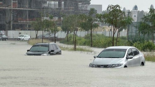 It was reported on Tuesday that Dubai remains flooded after rain that fell earlier this week. By Tuesday, 142 millimeters had fallen in about 48 hours, which is around 50 percent more than the total precipitation all year around. 

Read More:(https://theleadersglobe.com/science-technology/getting-to-know-the-science-behind-the-cloud-seeding-which-may-have-caused-dubai-flooding/)