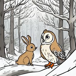 Firefly-An-owl-talking-to-rabbit-in-the-snowy-mystery-forest-89491.jpeg