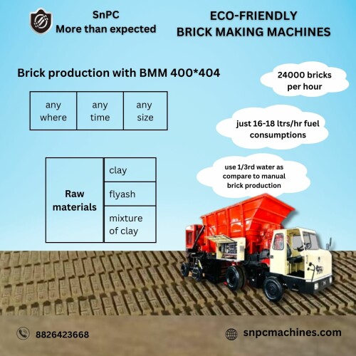 Some of these models are BMM-404, BMM-310, BMM-160. These machines produce brick moving on wheel like a moving truck. Kiln owner can produce brick anywhere anytime independently with minimum labour. Customer can order our machine from any country, state or can visit us for their own satisfaction.
https://snpcmachines.com/
#Snpcmachines #brickmakingmachine #machineformakingbrick #BMM400 #BMM410 #offpageconstruction #singlediemachine #doublediemachine #claybrickmachine #constructiontools