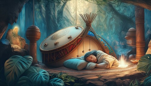 Firefly drum medicine spiritual adventure sleeping 96928