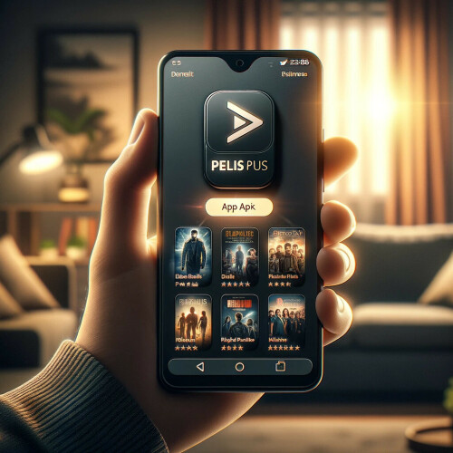 An illustration of an Android smartphone showcasing the Pelisplus APK app, featuring a user-friendly interface with various movie and series categories displayed.
Source:https://pelisplusapk.org/