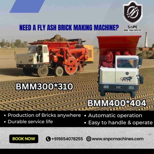 Brick making truck for fast brick production and modernization in brick making methods by SnPC Machines with fully automotive structure. Due to its fully automotive structure kiln owner can produce bricks independently with minimum human labor. BMM410, BMM310 and BMM160 are the main machines invented by SnPC Machines, Kharkhuda, Haryana. These machines are proudly made in India and revolutionizing construction industry due to its high production speed and budget-friendly nature. SnPC supplies its products world wide so that clients can easy reach our manufacturing location or can order from any state or country according to their satisfaction.

https://snpcmachines.com/
#Snpcmachine #brickmakingmachine #claybrickmakingmachine #machineformakingbricks #brickmachineIndia #brickmachineJharkhand #flyashbrickmakingmachine #brickmakingmachine #brickmachinepriceIndia #fastestbrickmakingmachine #claybrickmakingmahine #BMM310 #BMM410 #BMM160