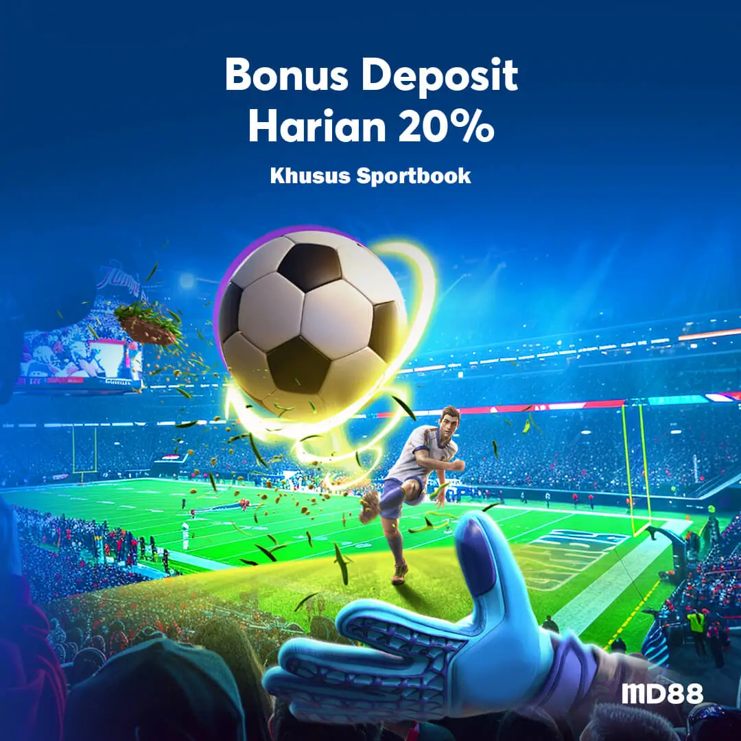 BONUS DEPOSIT HARIAN PERTAMA 20%##Terus dukung tim favoritmu kapanpun mereka bermain dengan bonus 20% setiap harinya.