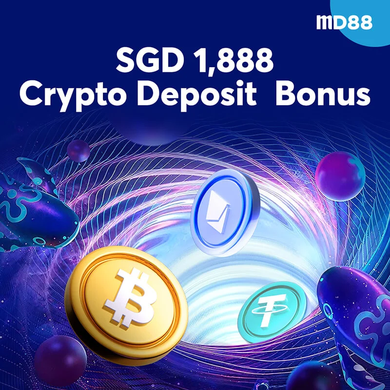 Crypto Deposit Bonus ##Deposit with Crypto now and get extra bonus up to SGD 1,888 weekly!