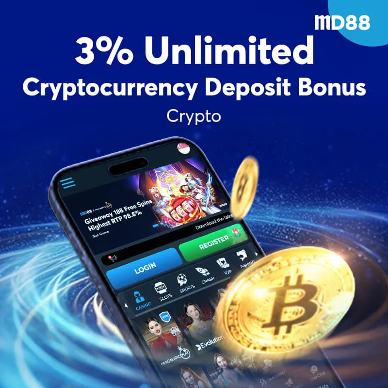 3% Unlimited Cryptocurrency Deposit Bonus ##Cryptocurrency players can enjoy unlimited bonus and low turnover.